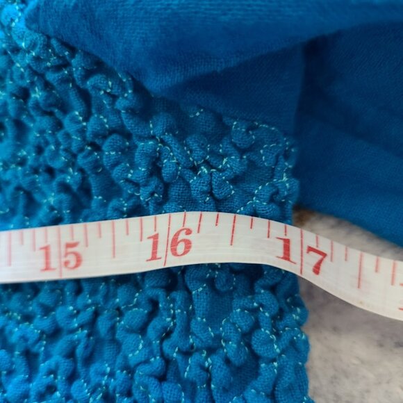 Vtg 80s D. Frank Electric Blue Cropped Jacket Women’s Size 4  Smocked Front USA - Picture 7 of 9